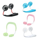 Cumpara ieftin Ventilator Dual Reincarcabil USB, Portabil pentru Fata, 3 Viteze, Rotire 360 Gr