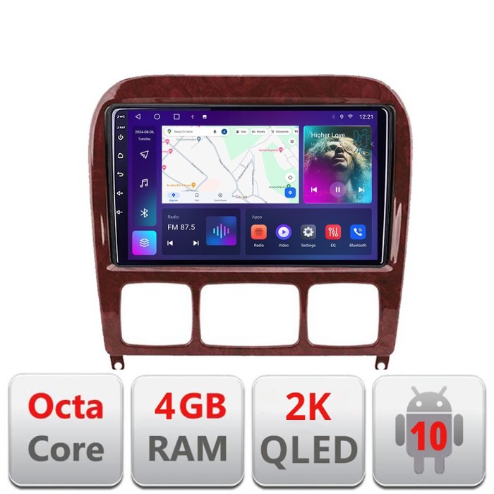 Navigatie Mercedes Clasa S 1998-2005 C-220 Android Octa Core Ecran 2K QLED GPS 4G 4+32GB 360 KIT-220+EDT-E409-2K CarStore Technology