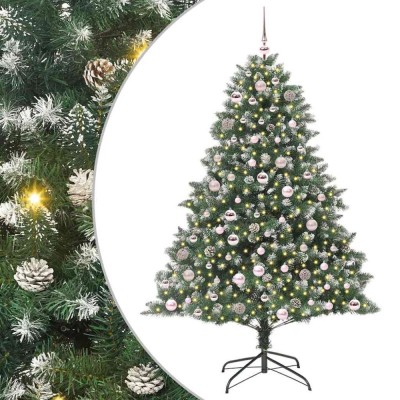 vidaXL Brad de Crăciun artificial cu 300 LED Verde 126 x 126 x 180 cm 3395235 foto