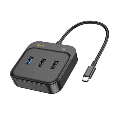 Adaptor tip-c la hdtv, usb3.0, 2x usb2.0, pd100w hoco easy link, black foto