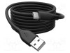 Cablu USB 2.0 DIGITUS USB A la USB C 0,5m 60W negru