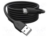 Cablu USB 2.0 DIGITUS USB A la USB C 2m negru nichelat