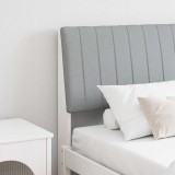 VidaXL Tăblie tapițată Gri deschis 200 cm Lemn de pin masiv 879378