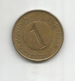 No(4) moneda- Slovenia 1 tolar 1992