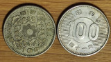 Japonia - set colectie argint - 2 x 100 yen diferite 1958-1966 -absolut superbe!, Asia
