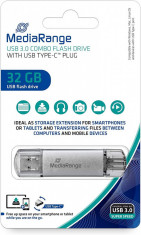 Memorie USB MediaRange MR936 32GB USB-C Silver foto