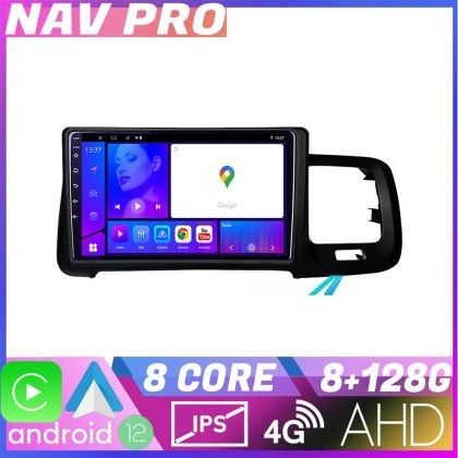 Navigatie Volvo S60 2008 2014 KIT s60 08 EDOTEC-LITE Android Ecran 720P Octa Core 8 128 Carplay CarStore Technology