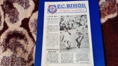 program - supliment FC Bihor iun. 1982