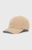 Jack Wolfskin șapcă Baseball culoarea bej, cu imprimeu 1900675