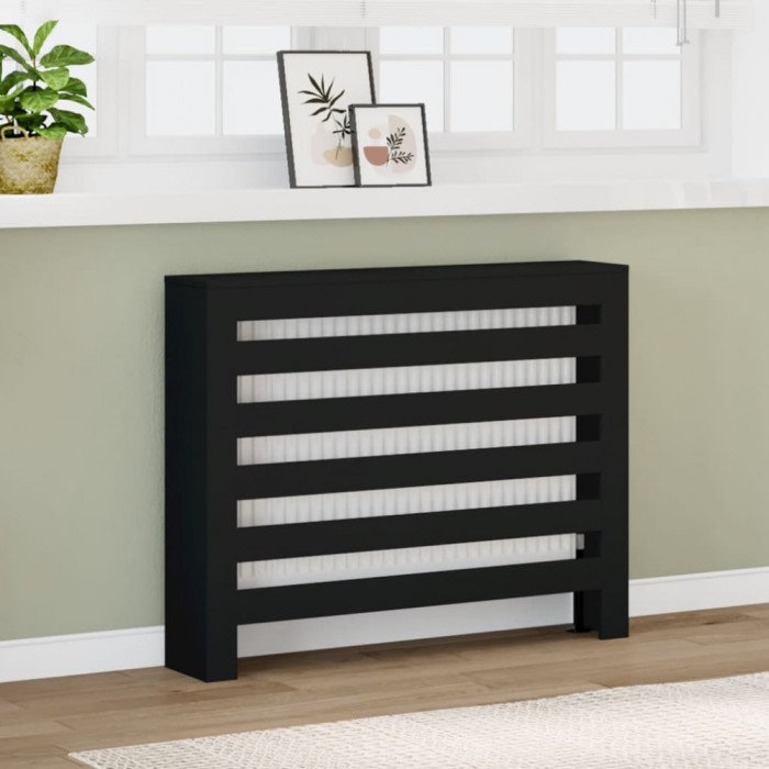 vidaXL Mască pentru calorifer, negru, 104x20x82 cm, lemn prelucrat 852691