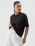 Tricou oversize unicolor pentru femei - negru, 4F Sportswear