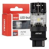 Bec LED LumiTec 3156 P27W 12V Full Canbus alba, pentru instalatii auto 12V, lumina alba puternica, pentru marsarier, pozitii si lampi de