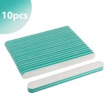 Cumpara ieftin Inginails Pilă unghii, dreaptă, cu centru verde, dublu, 80/80 - 10buc