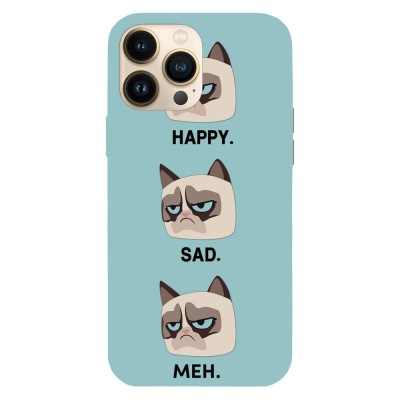 Husa compatibila cu Apple iPhone 12 Pro Max model Emotionally complex Grumpy Cat, Silicon, TPU, Viceversa foto
