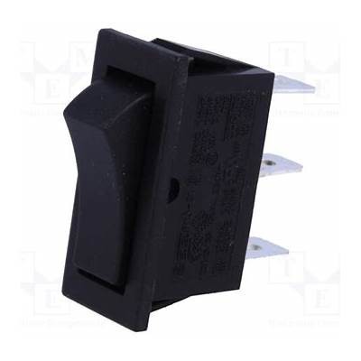 Intr FR 30.4x11.2mm 10A 250Vac OFF-(ON) negru