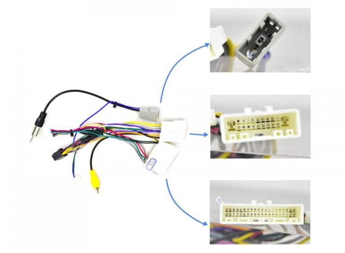 Cablu adaptor ISO OiLiehu pentru sistem Radio auto Android cu priza cu 16 pini - RESIGILAT