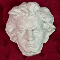 STATUETA SCULPTURA PIATRA - Ludwig van Beethoven - 25 X 26 X 15 cm - Vintage !