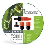 Furtun de gradina, pentru apa, Economic, 12.5 mm, rola 20 m + conectori + duza de stropit