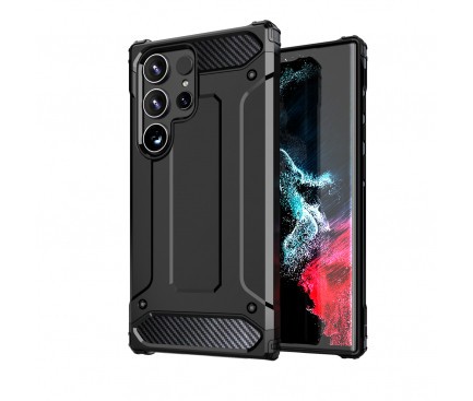 Husa Samsung S24 Ultra S928 Silicon Antisoc Hybrid Negru