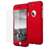Husa iPhone 8 Full Cover 360 Flippy Rosie + Folie Protectie - Protectie Completa, Ultra Slim, Anti-amprenta