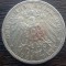 (A761) MONEDA DIN ARGINT GERMANIA, PRUSIA - 3 MARK 1909, LIT. A, WILHELM II