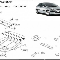 Scut motor metalic Peugeot 307 2001-2008