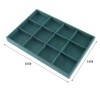 Tava Prezentare Bijuterii Inele Pandantive Butoni 12 Spatii Gri Catifea 35x24 cm Time Veranda