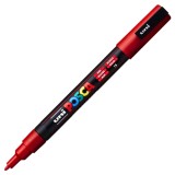 Marker PC-3M Posca cu vopsea pe baza de apa,varf fin, 0.9-1.3 mm,rosu