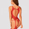 Bodystocking Sexy Din Dantela, Rosu, S/M/L