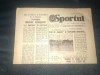ZIARUL SPORTUL 23 DECEMBRIE 1982 PREZENTARE ECHIPA JIUL