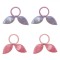 Set Elastice Păr, Frotte, Cu Fundițe, Roz și Lila, 4 Bucăți