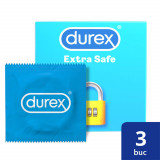 Prezervative Extra Safe, 3 bucati, Durex