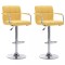 vidaXL Scaune de bar, 2 buc., galben, material textil