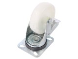 Roata de transport ELESA+GANTER 100mm, 178kg, Tehnopolimer PA, Tabla otel, Inaltime 128mm, Latime 30mm, Model RE.F8-100-SBF-N