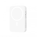 Baterie Externa Wireless BWOO BO-P59, 10000mAh, 20W, PD + QI, 1 x QI - 1 x USB-C, Alba