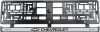 Set 2 bucati, suport numar inmatriculare Chevrolet, Autohelix MSA