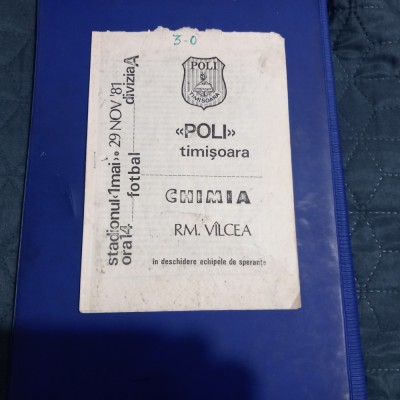 Program Poli Timisoara - Chimia Rm. Vilcea foto