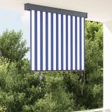 Cumpara ieftin Jaluzea tip rulou de exterior, albastru si alb, 120 x 250 cm