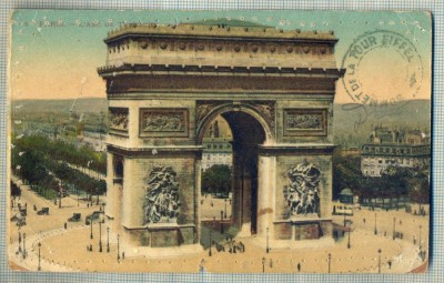 AD 337 C. P. VECHE -PARIS - L&amp;#039;ARC DE TRIOMPHE - FRANTA -STAMPILA SOMMET DE LA .. foto
