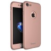 Husa IPAKY Fashion Style - Full Protection 360 Decupata - Iphone 7 (Rose Gold) cu Folie Protectie Ecran