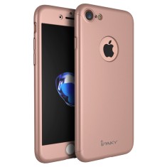 Husa IPAKY Fashion Style - Full Protection 360 Decupata - Iphone 7 (Rose Gold) cu Folie Protectie Ecran
