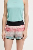 Rossignol pantaloni scurți de antrenament SAPA culoarea turcoaz, cu imprimeu, high waist, RLNWP15