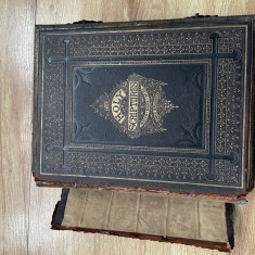 Biblia / Biblie veche , 1860 , lb. engleza, 6 kg , Family Bible