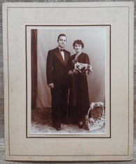 Cuplu din Romania interbelica// fotografie de studio