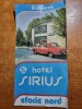 Pliant Hotel Sirius Eforie Nord 1981 - Ghid Turistic Retro, Colectie Turism Romanesc