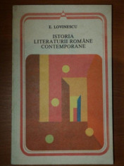 ISTORIA LITERATURII ROMANE CONTEMPORANE- E. LOVINESCU foto