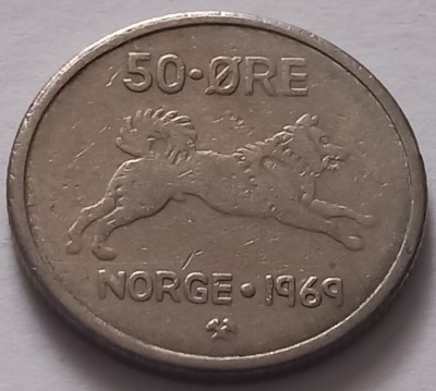 Norvegia , 50 Ore 1969 foto