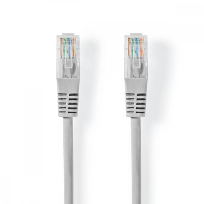 Cablu UTP Nedis Cat5e mufat 0.5m patch cord gri foto