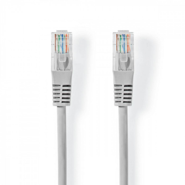 Cablu UTP Nedis Cat5e mufat 0.5m patch cord gri