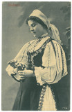 4791 - Ethnic woman SALISTEANCA, Sibiu, Romania - old postcard - used - 1909